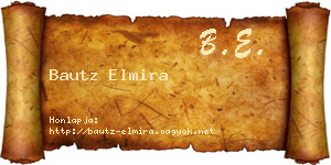 Bautz Elmira névjegykártya